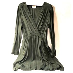 Maeve Hunter Green Wrap Dress